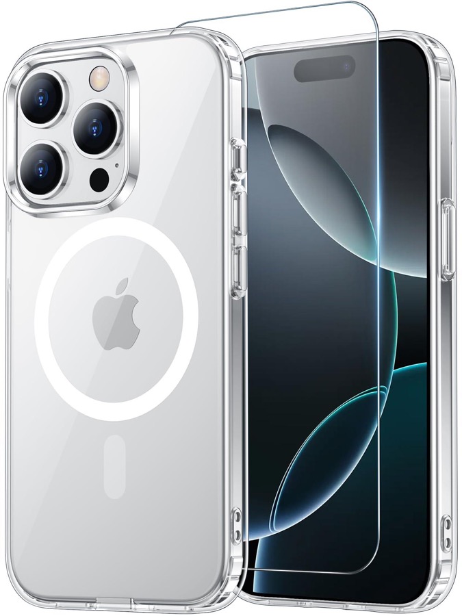 for iPhone 16 Pro Case Clear, Compatible with Magsafe, Anti-Yellowing, Military-Grade Protection, Shockproof Slim Magnetic Phone Case Cover, Transparent