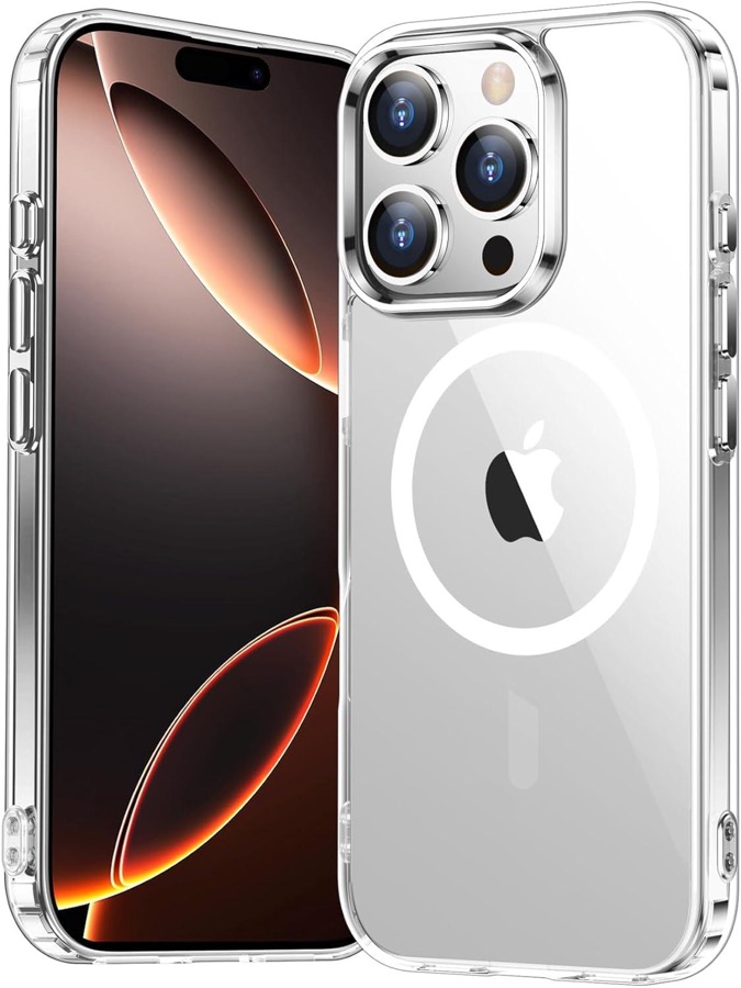 for iPhone 16 Pro Max Case Clear, [Compatible with Magsafe][Anti-Yellowing][Military-Grade Protection] Shockproof Slim Magnetic Phone Case for iPhone 16 Pro Max, Transparent