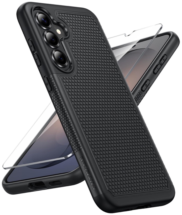 for Samsung Galaxy S26 Plus Case: Military Grade Drop Protection, 14ft Drop Tested, Screen Protector Included, Anti-Slip Anti-Fingerprint Dual Layer Shockproof Phone Case Cover(Black)